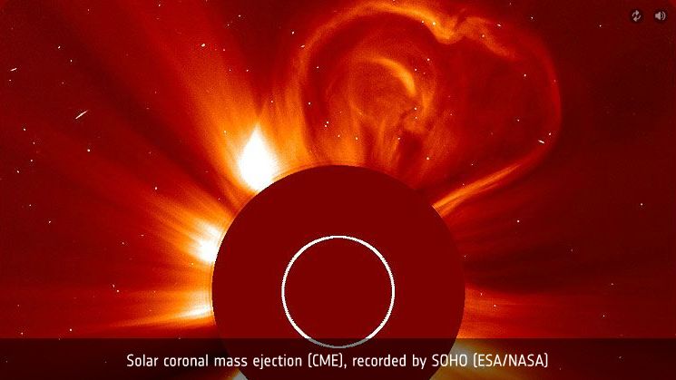 Solar coronal mass ejection shaped like a heart